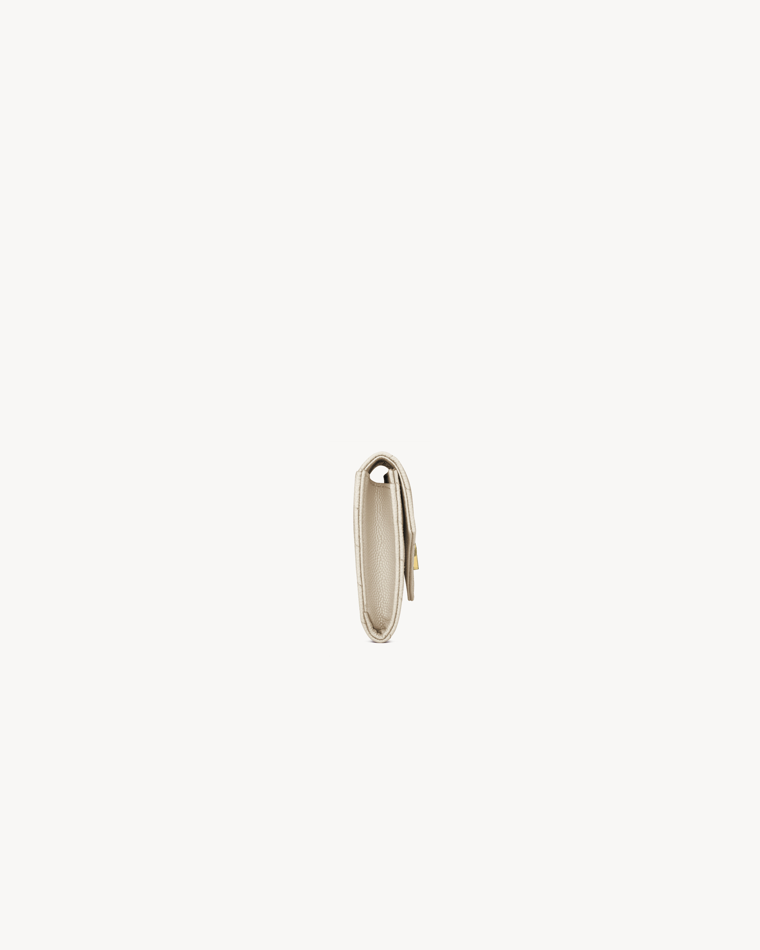 Маленький кошелек-конверт CASSANDRE MATELASSE из кожи Grain de Poudre Saint Laurent, белый — фото 3