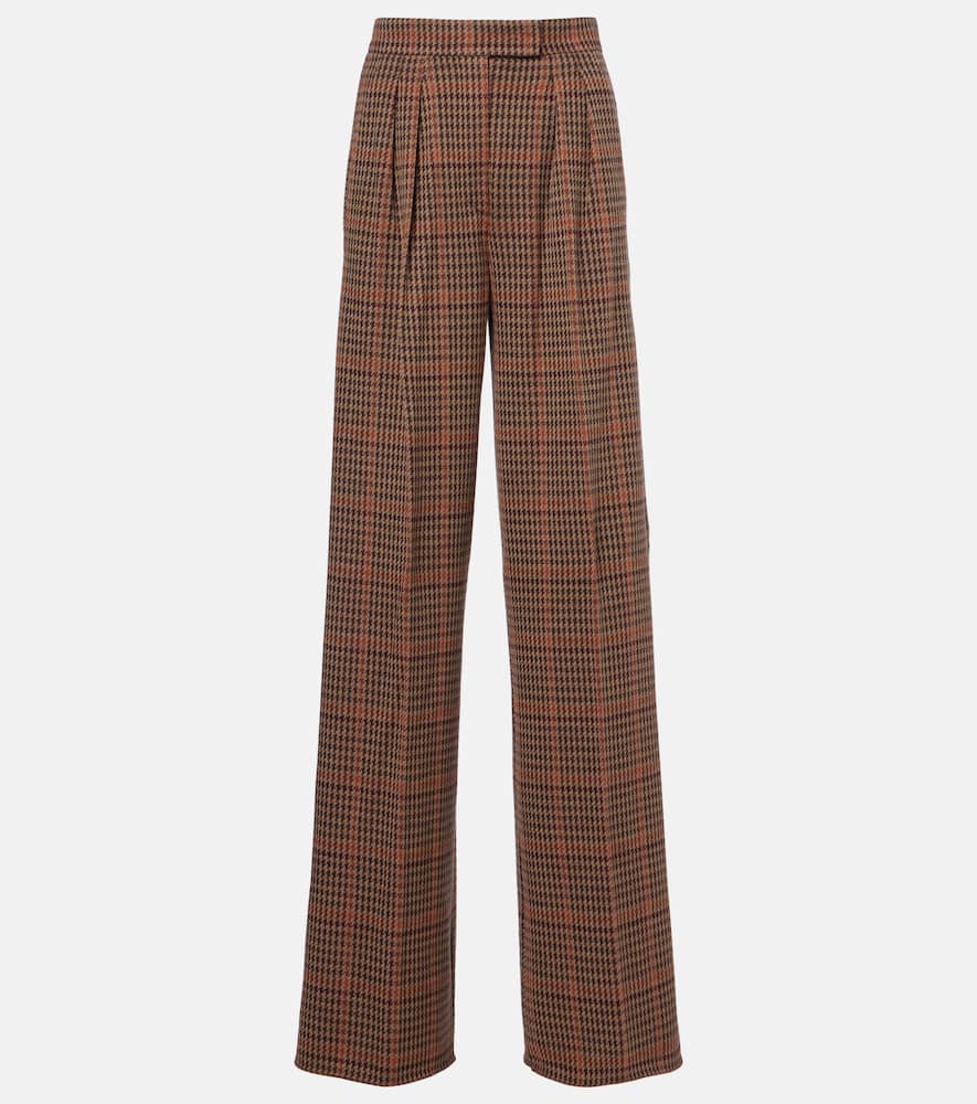 

Брюки широкого кроя из шерсти и хлопкового джерси Max Mara, Galles