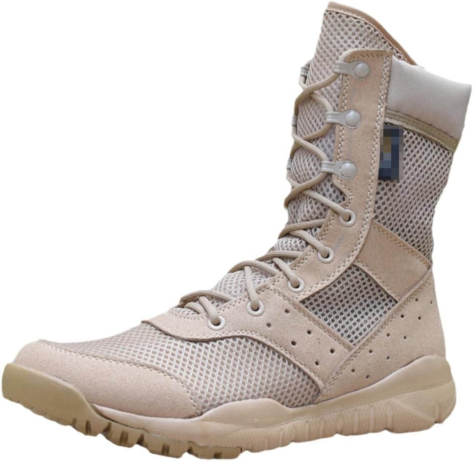 

Мужские ботинки Легкие боевые ботинки до щиколотки Военные армейские ботинки Водонепроницаемые шнуровкой Тактические ботинки Модные сетчатые мотоциклетные ботинки Suwequest, 37 Sand Mesh