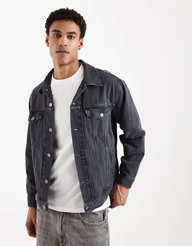 Джинсовая куртка-тракер Levis свободного кроя Levi's, черный