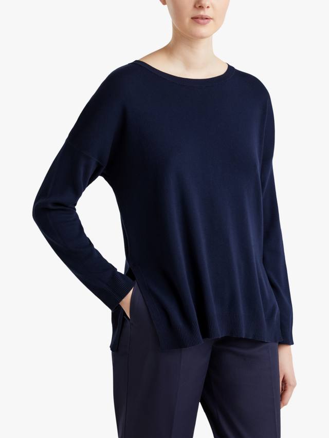 

Вязаный джемпер свободного кроя Benetton, цвет Night Blue