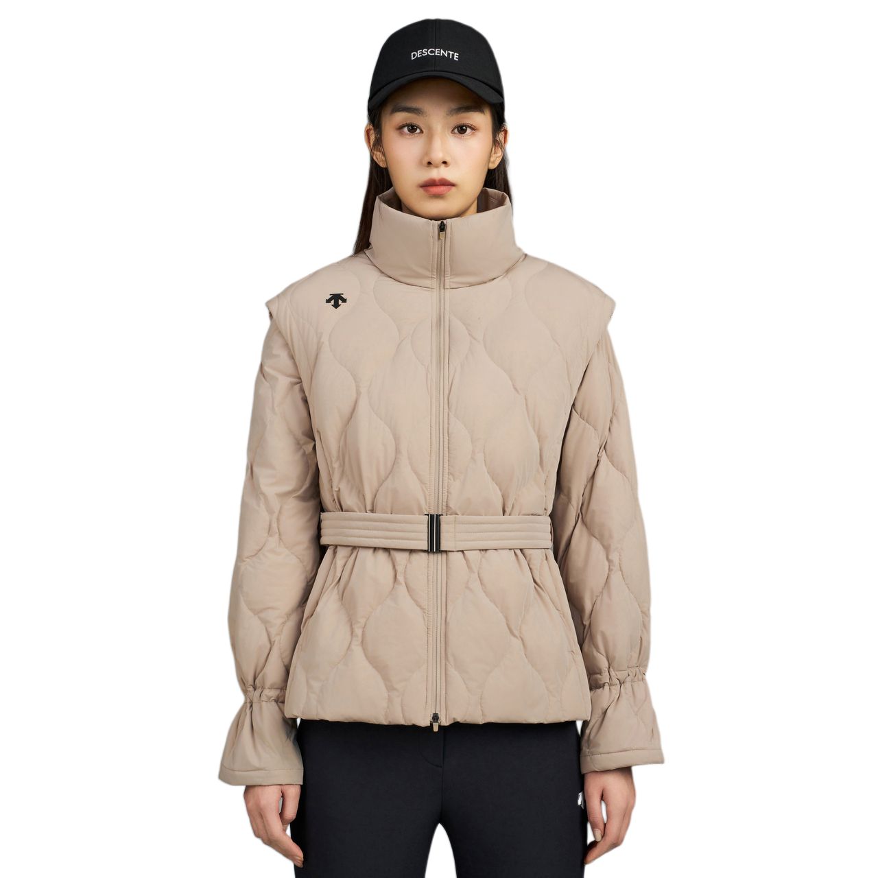 

DESCENTE Женская пуховая куртка для гольфа, Brown