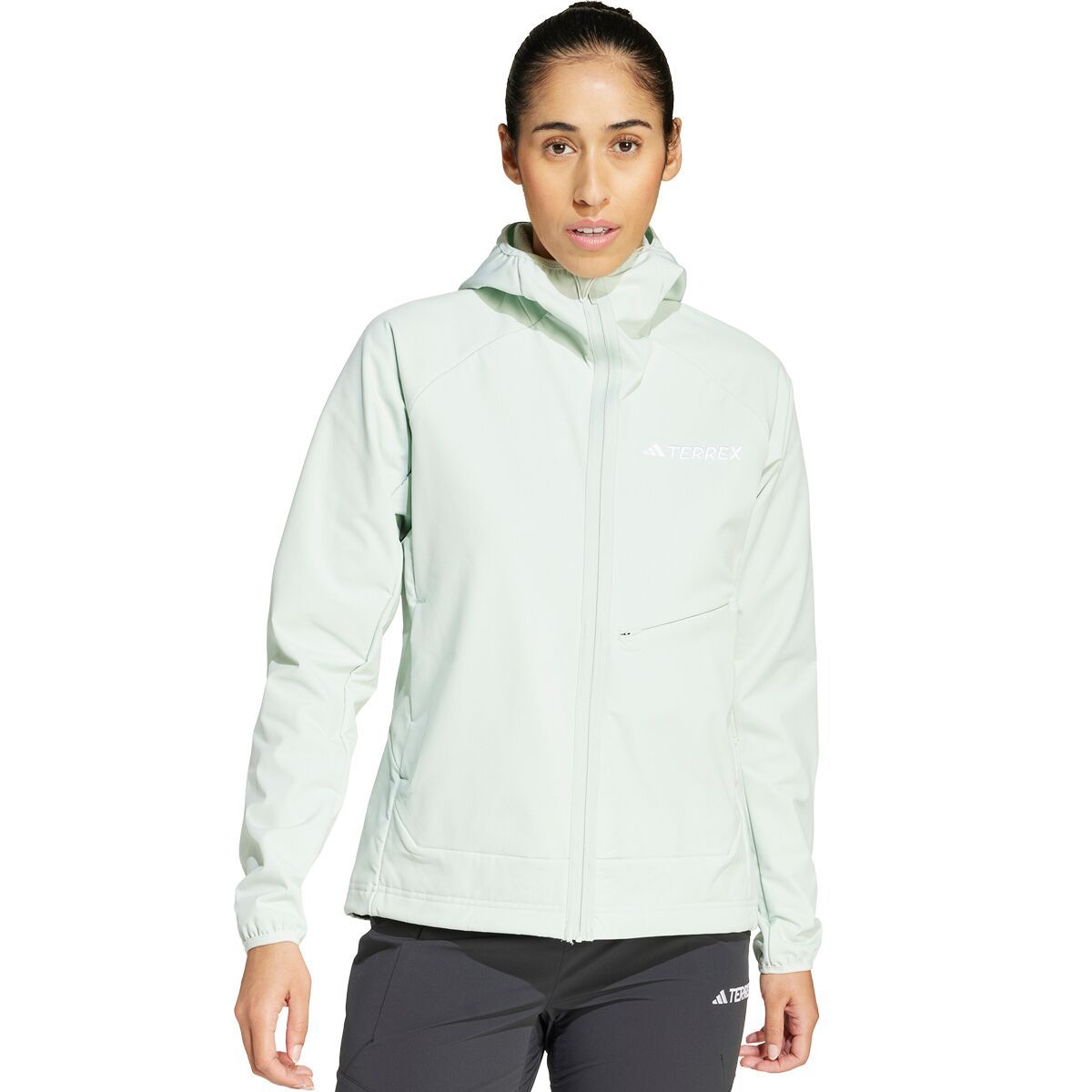 

Куртка худи из флиса средней плотности Xperior Adidas Terrex, зеленый