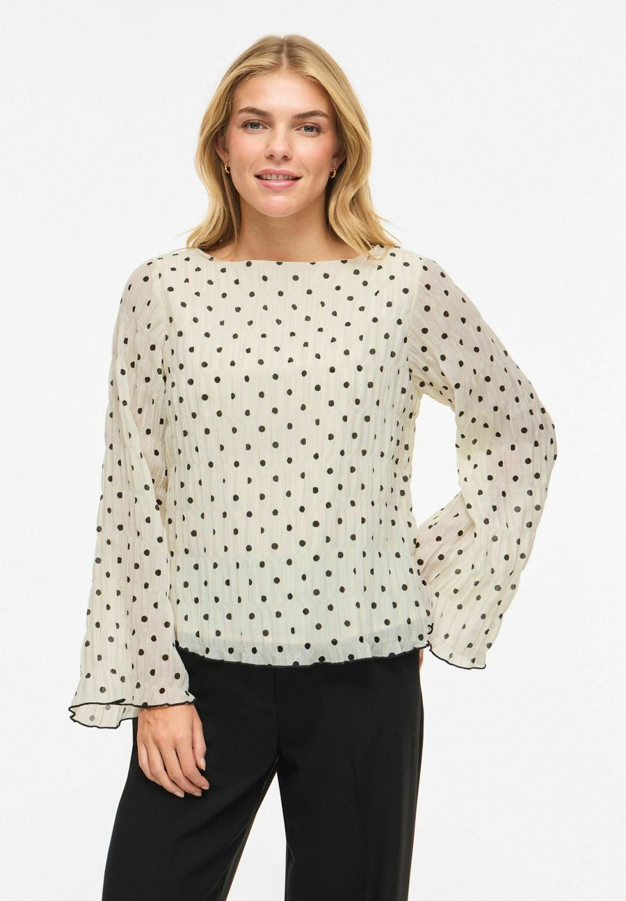 

Блуза VILA MIT LANGEN ÄRMELN VIEBLA GEPUNKTETES, Cloud Dancer/Off-White