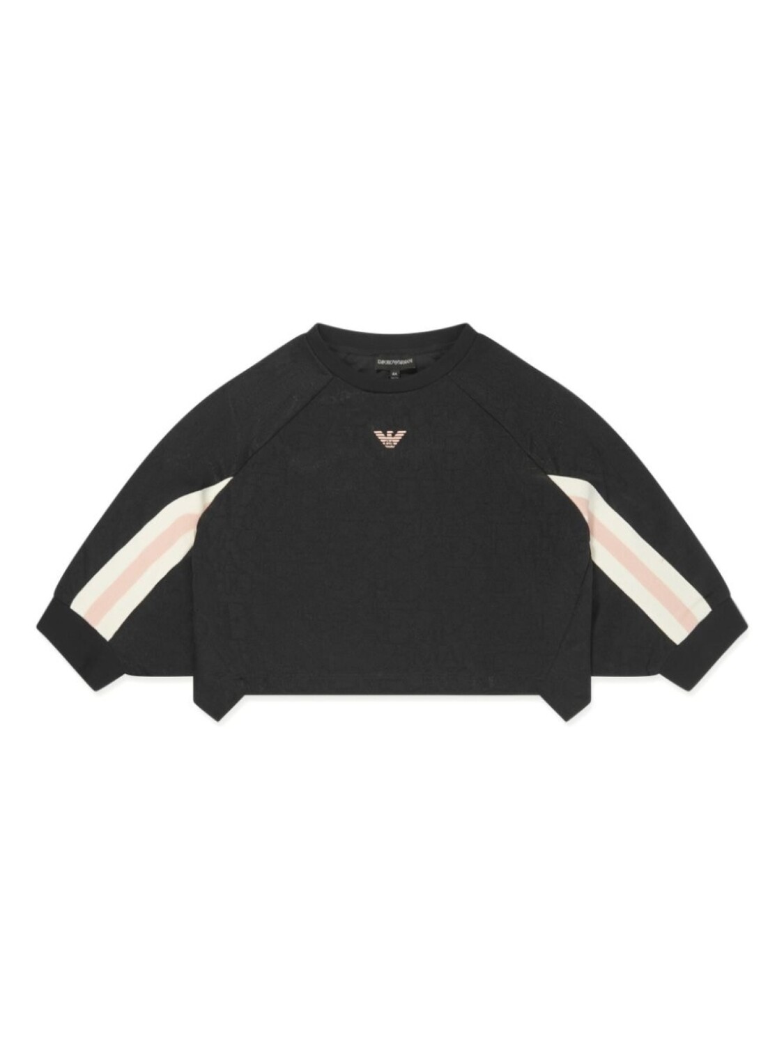 

Укороченная толстовка с жаккардовым логотипом Emporio Armani Kids, синий