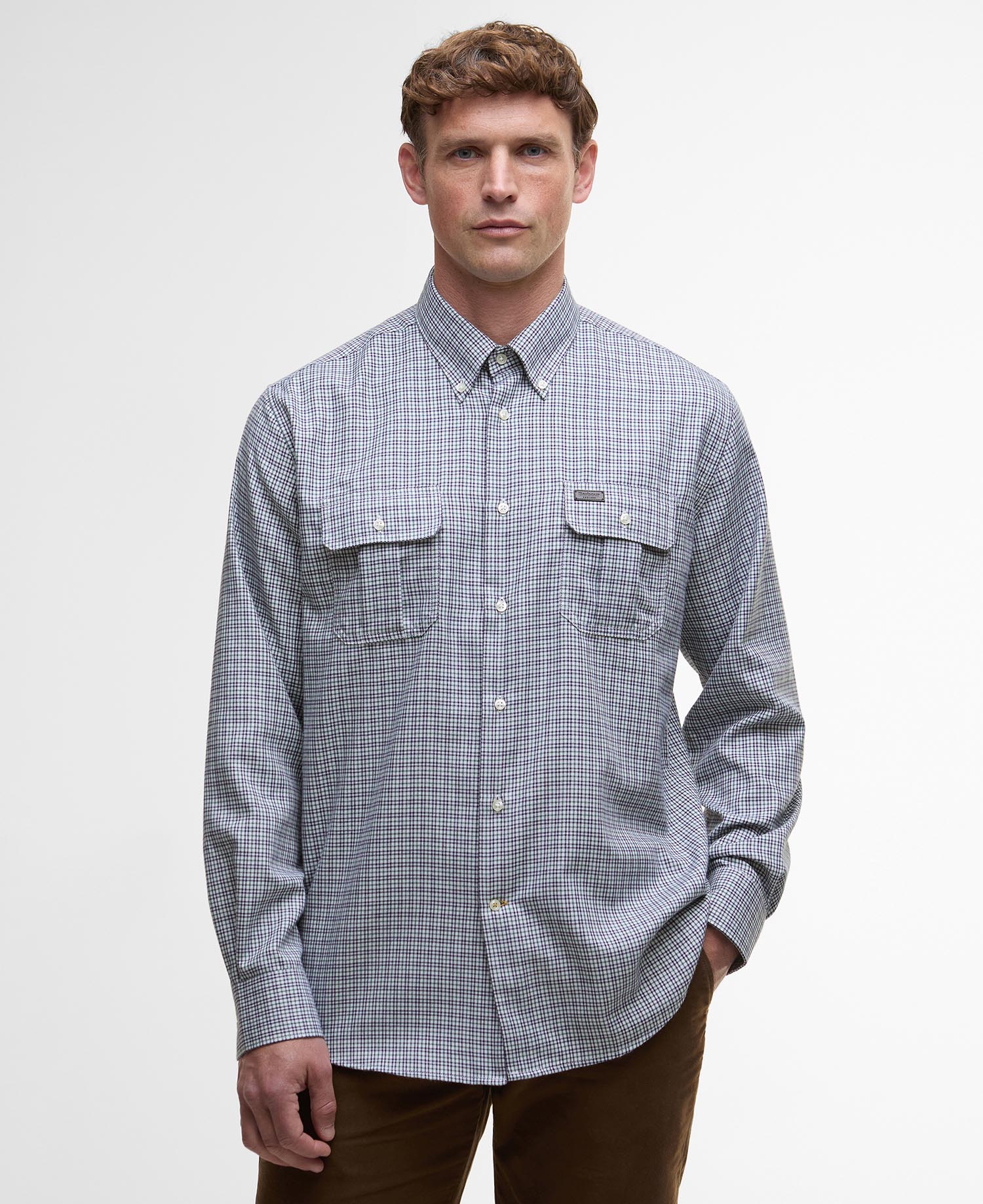 

Рубашка Barbour Fenn Regular Gingham, Mallard Green