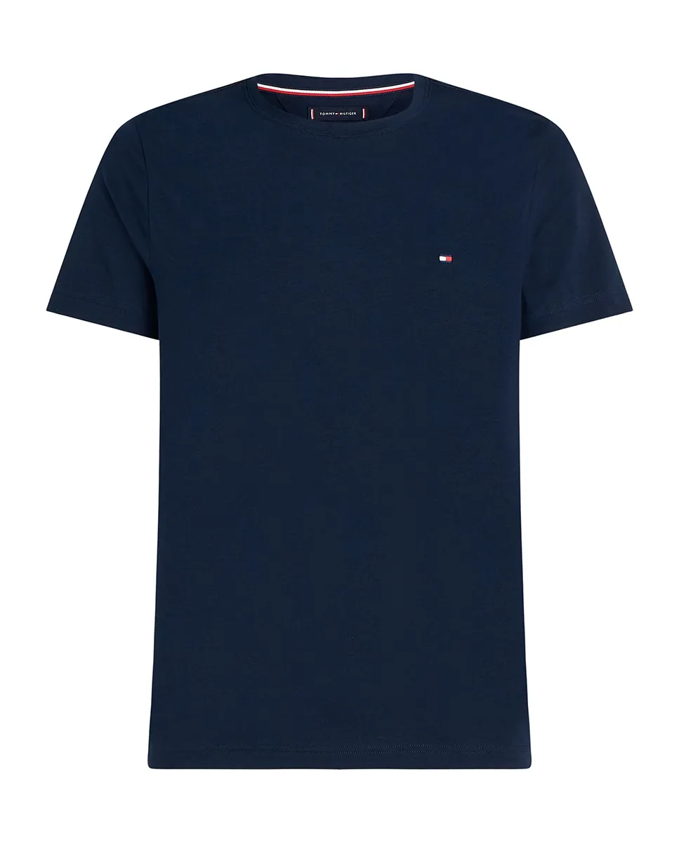 

Мужская однотонная футболка с коротким рукавом больших размеров Tommy Hilfiger, темно-синий