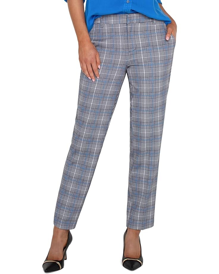 

Брюки Liverpool Los Angeles Kelsey Trouser Mid Rise Glen Plaid Knit, цвет Blue Topaz Plaid