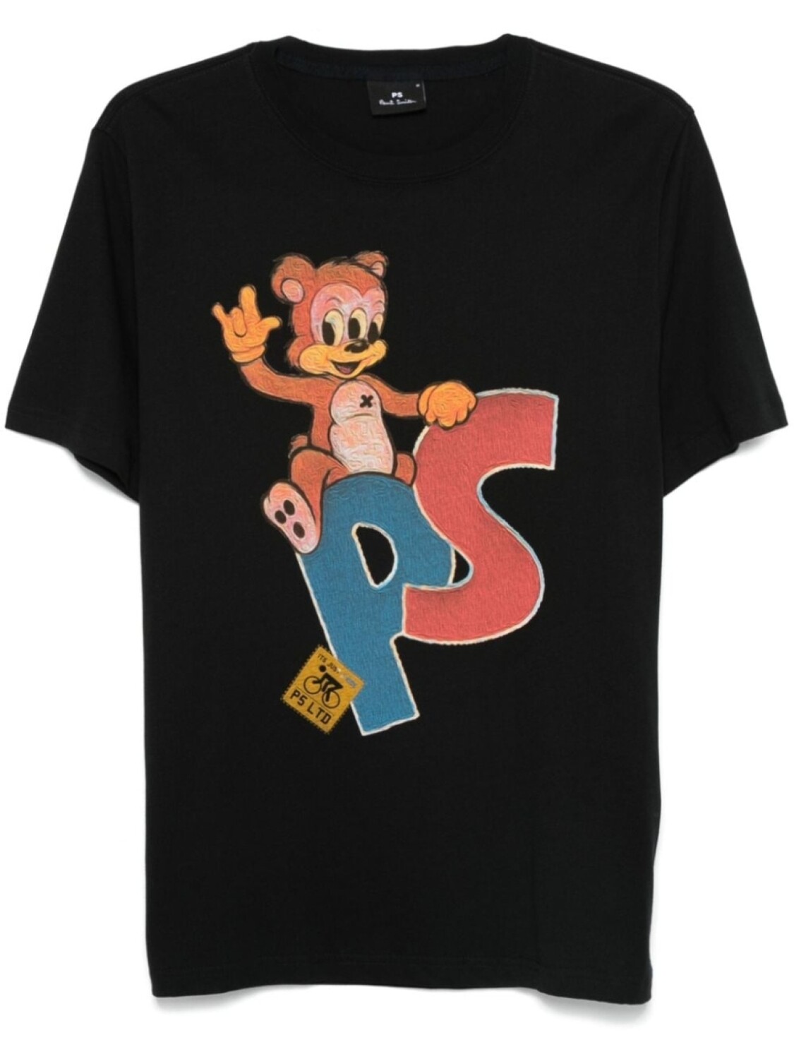 

PS Paul Smith футболка с плюшевым мишкой PS, черный