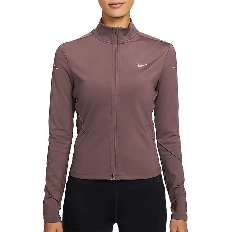 

Женская беговая кофта Swift Dri-FIT с молнией Nike, totem черный фиолетовый