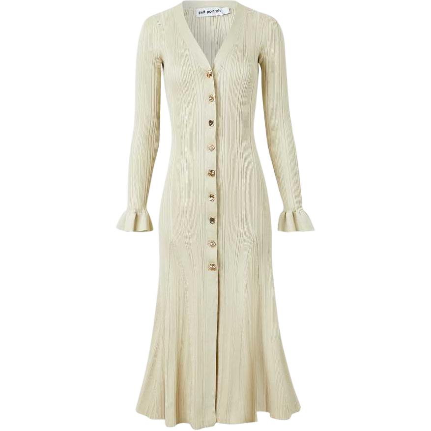 

Self-portrait Платье с длинным рукавом Self portrait, женское, белое