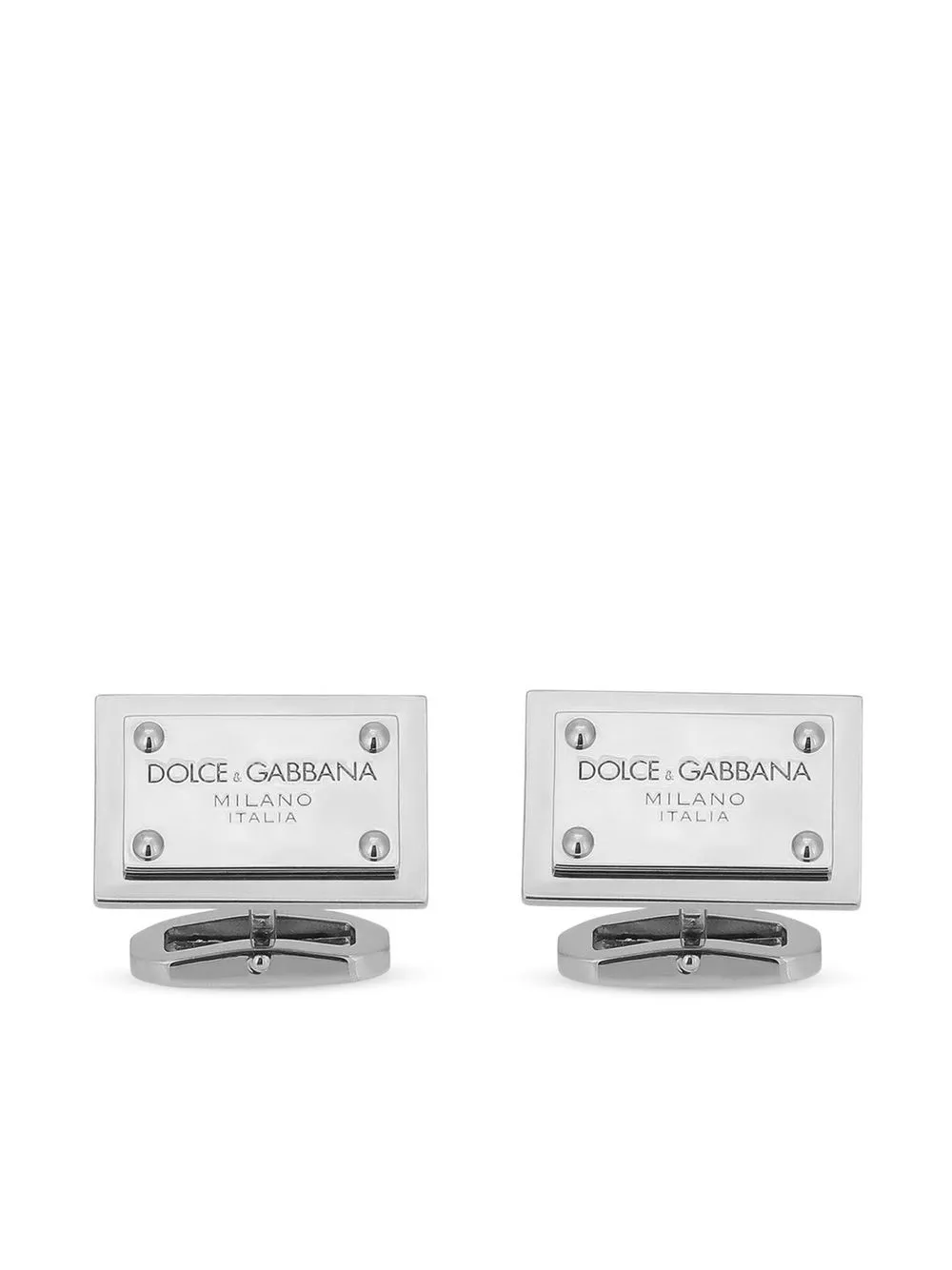 

Квадратные запонки с логотипом DOLCE & GABBANA, серебяный