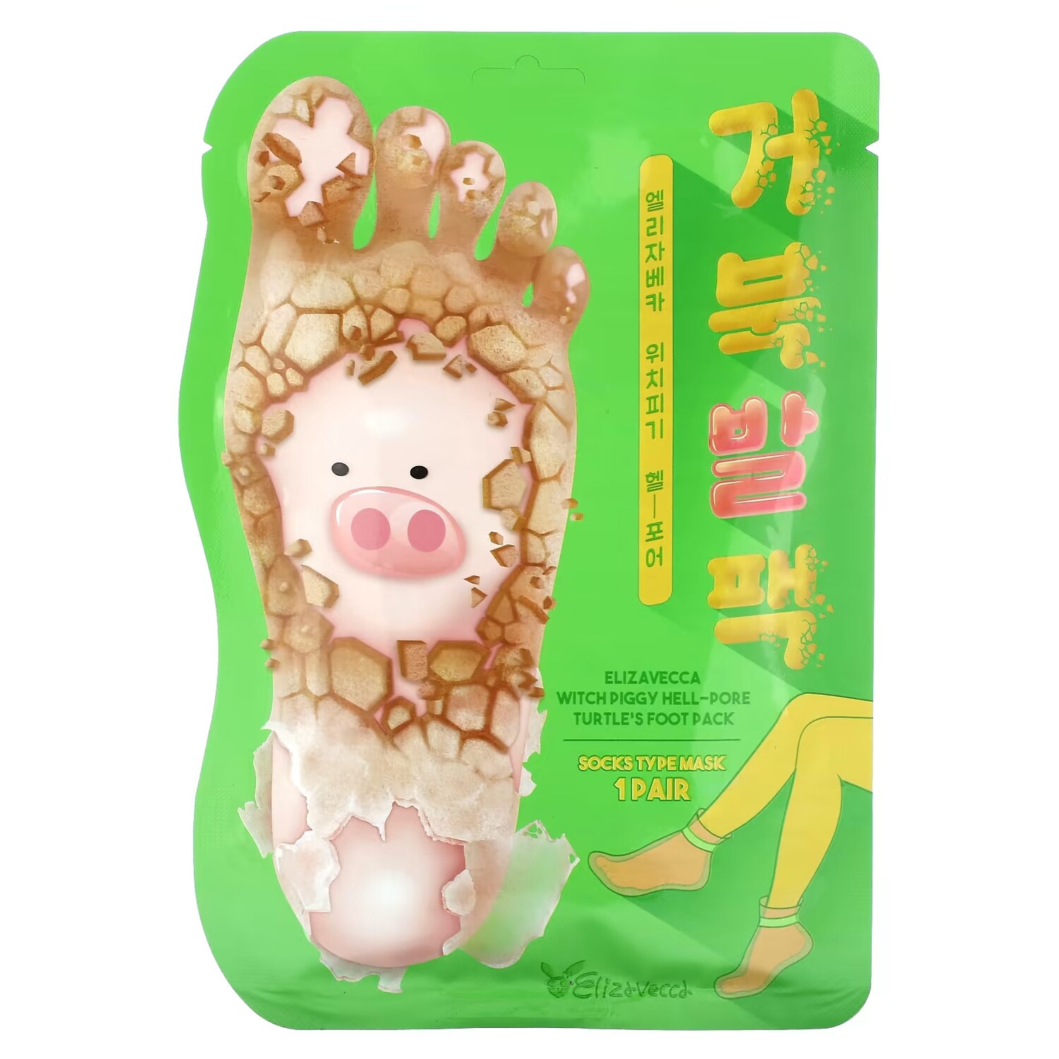 

Маска для стоп Elizavecca Witch Piggy Hell-Pore Turtle's Foot Pack