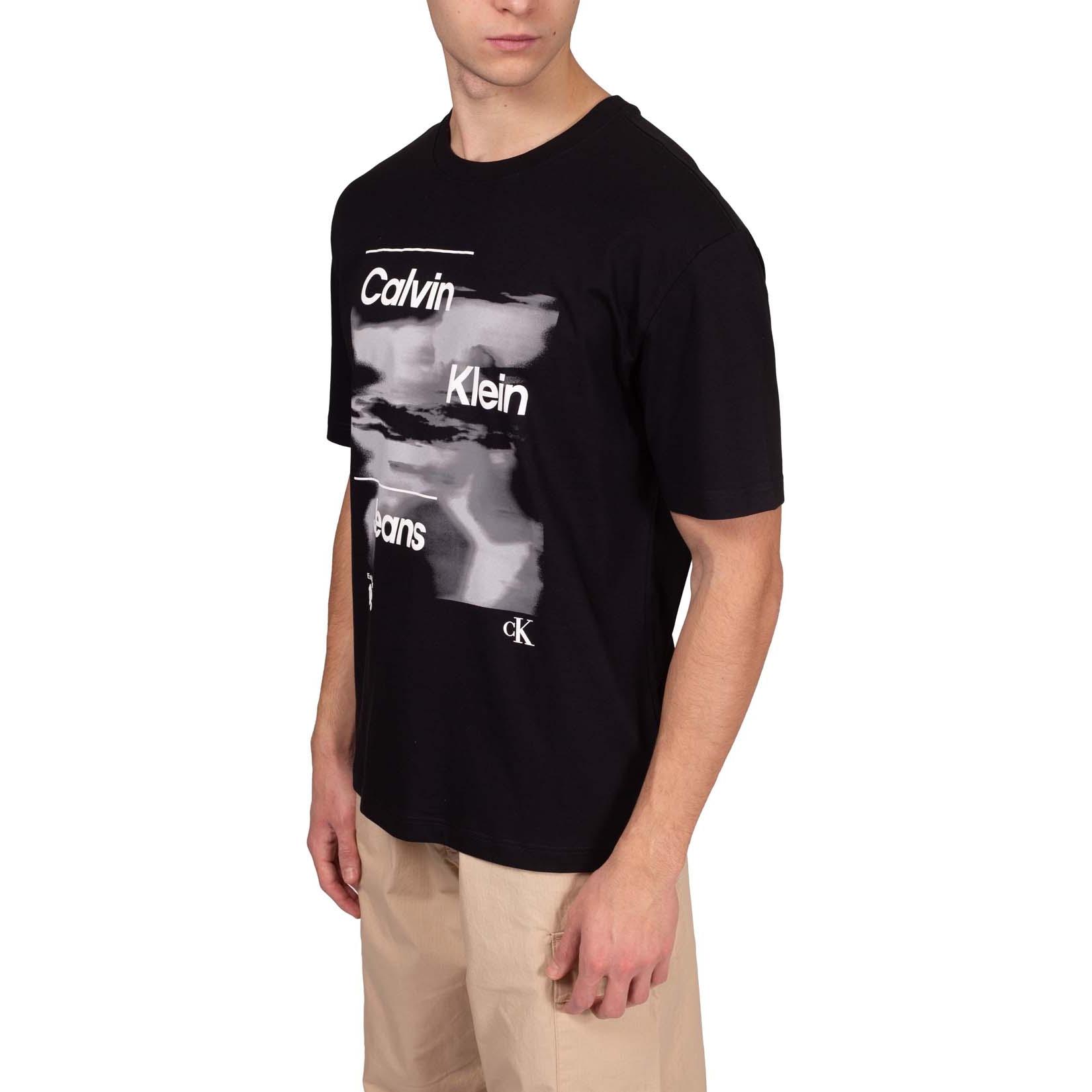 Футболка из хлопка с логотипом Calvin Klein, черный — фото 4