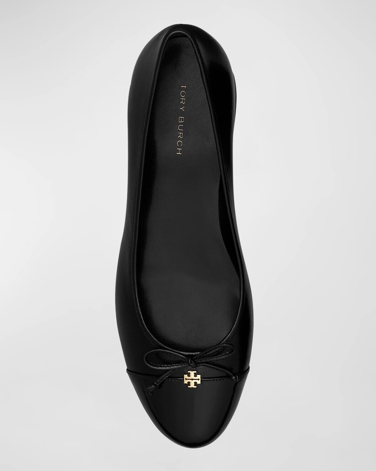 Туфли-балерины из смешанной кожи с закрытым носком Tory Burch, цвет Perfect Black  Perfect Black — фото 3