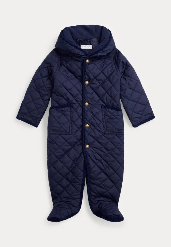 Зимний комбинезон с капюшоном в виде амбарной гирлянды Polo Ralph Lauren, Newport Navy