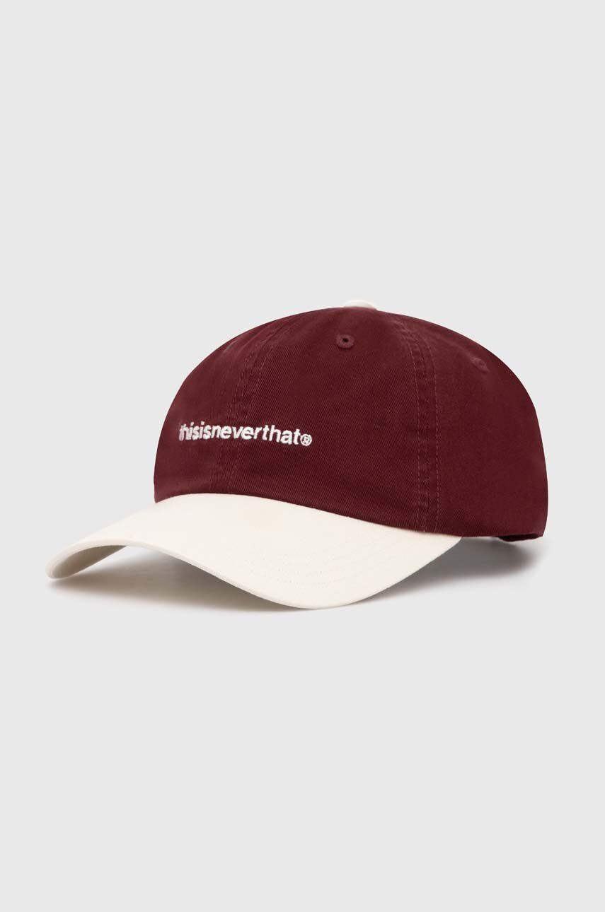 

Хлопковая бейсболка T-Logo Cap thisisneverthat, гранатовый