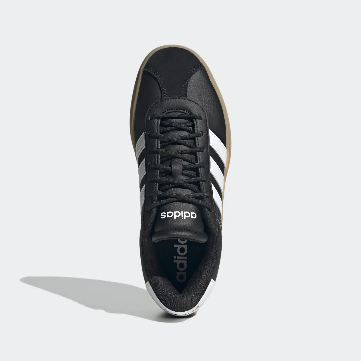 Кроссовки Adidas Sportswear "VL COURT BOLD", дизайн по стопам Adidas Gazelle Bold, цвет Core Black / Cloud White / Cyber Metallic — фото 4
