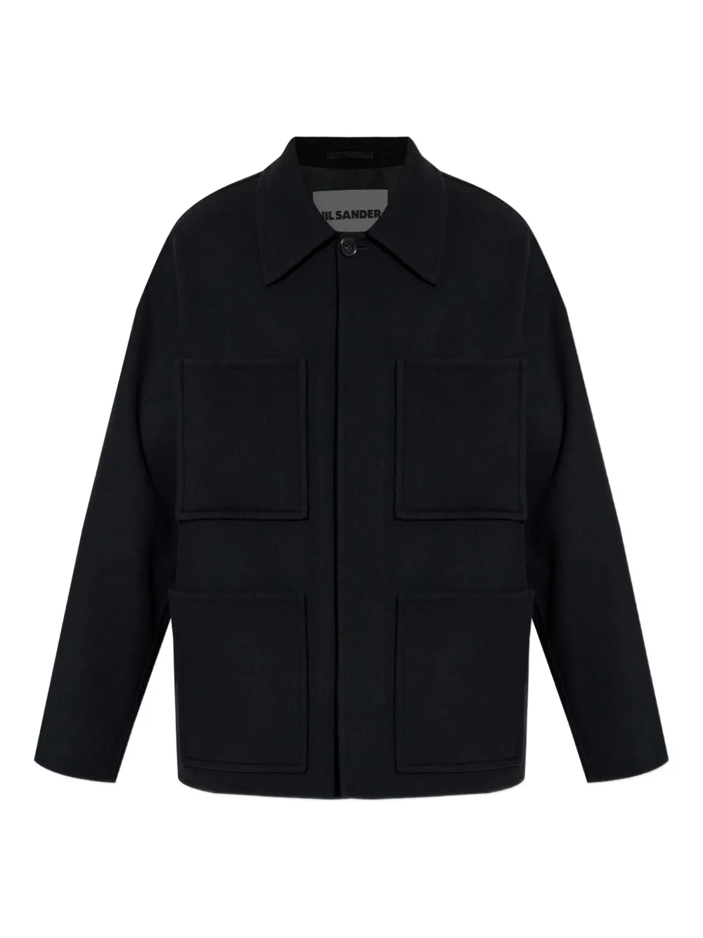 

Свободная куртка с двумя карманами JIL SANDER, черный