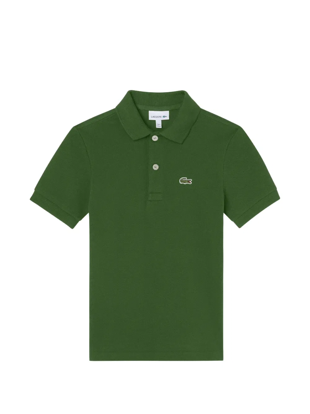 Поло с логотипом Button Lacoste Kids, зеленый