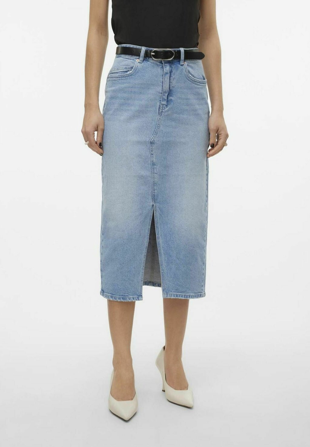 

Юбка-карандаш VMVERI CALF SKIRT Vero Moda, цвет light blue denim