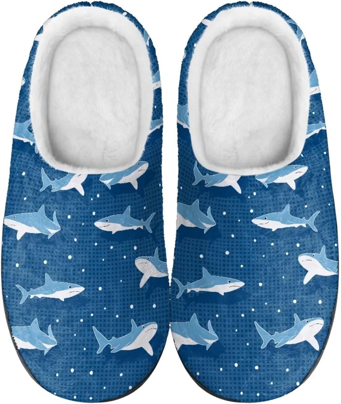

Уютные домашние тапочки для женщин и мужчин, для дома и улицы, с мягкой, нескользящей подошвой из пены с эффектом памяти, для мамы и папы Noprintge, Shark