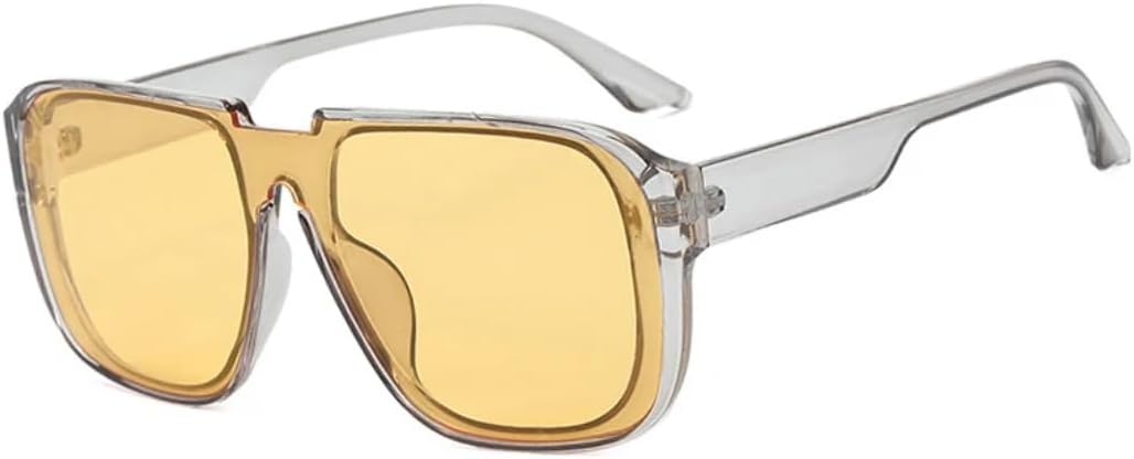 

Роскошные цельные солнцезащитные очки для женщин, модные солнцезащитные очки UV400, ретро-очки для мужчин в стиле панк, очки для активного отдыха на природе VVTWSSW, Gray Yellow