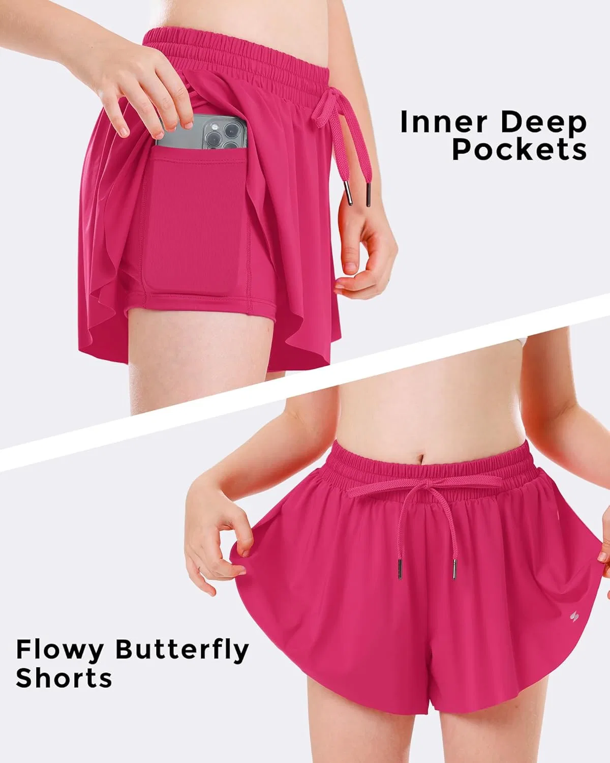Шорты для девочек Stelle Athletic Running Skirt, Raspberry — фото 4