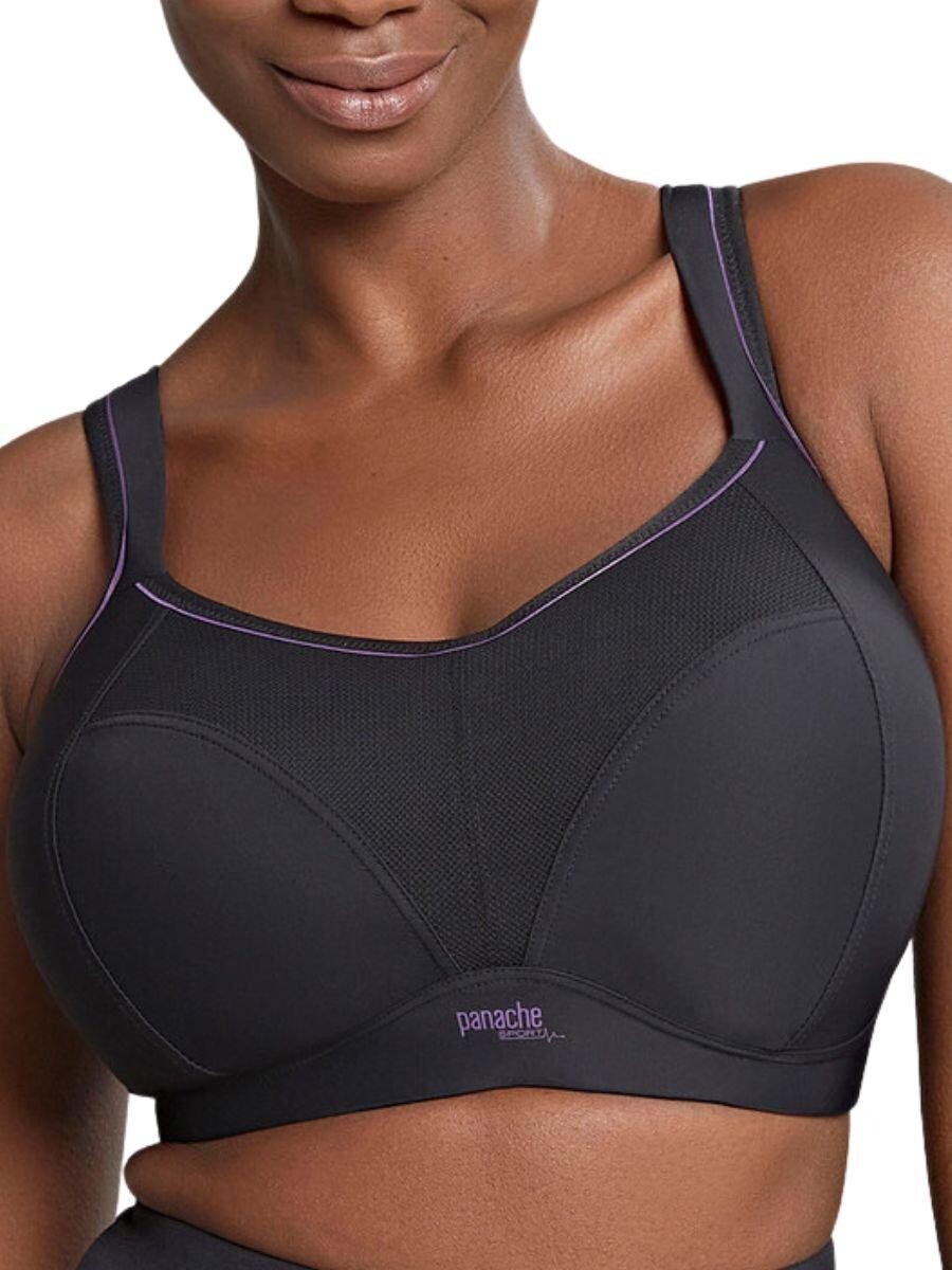 

Спортивный бюстгальтер без косточек Panache, черный