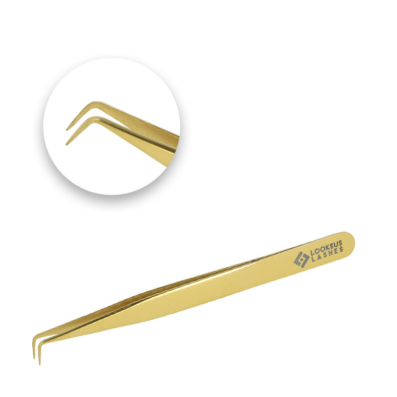 

Пинцет для ресниц Gold Premium - 3 Looksus Lashes