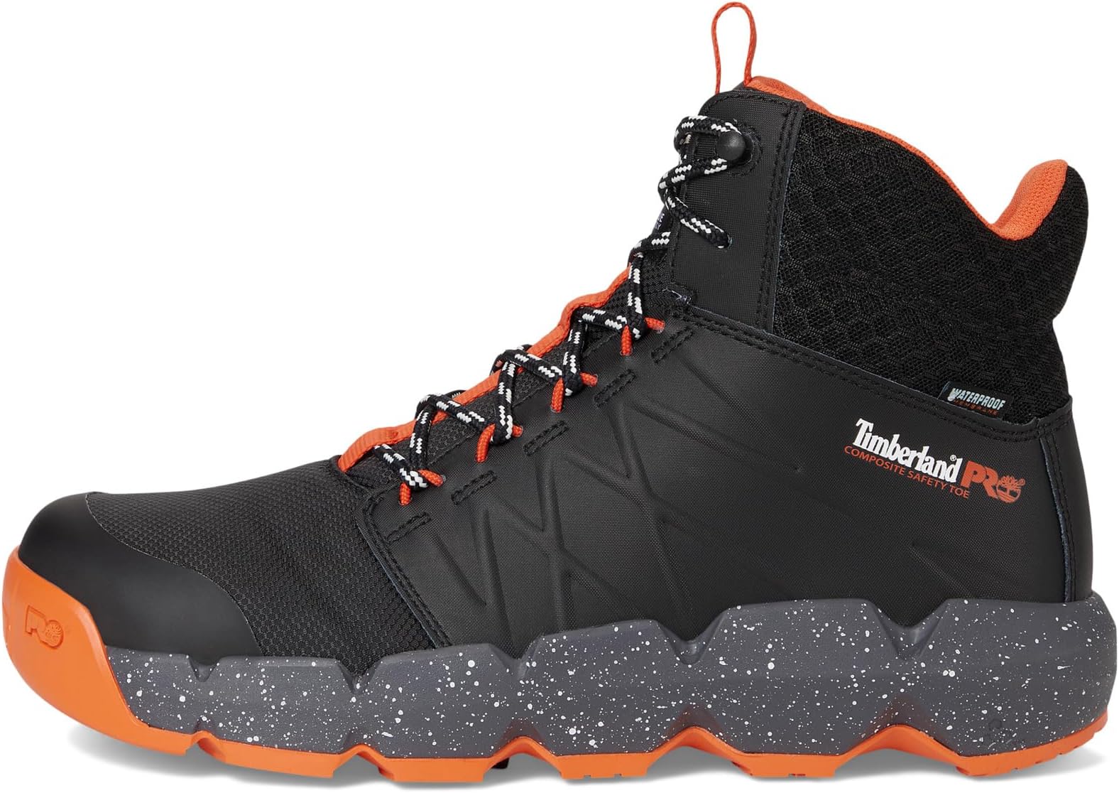 Мужские ботинки Timberland PRO Morphix водонепроницаемые с укрепленным носком, черно-оранжевый — фото 4