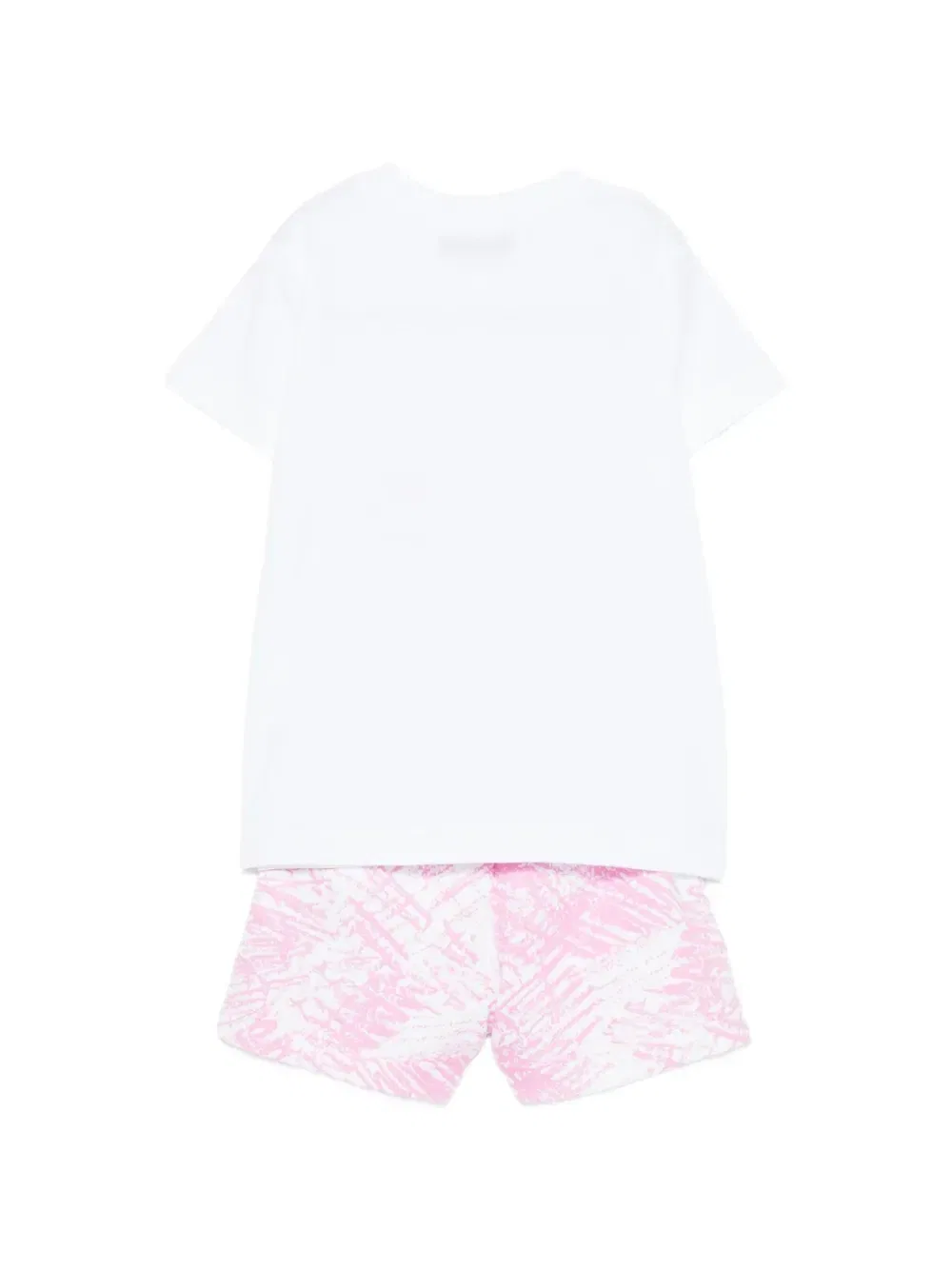 Комплект из футболки и шорт с логотипом Msgm Kids, белый — фото 2