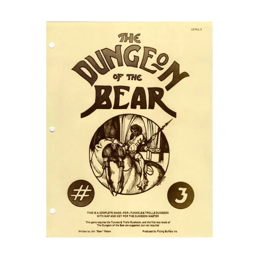 

Модуль Dungeon of the Bear #3, Tunnels & Trolls - Core Rules & Assorted (1975-2007)