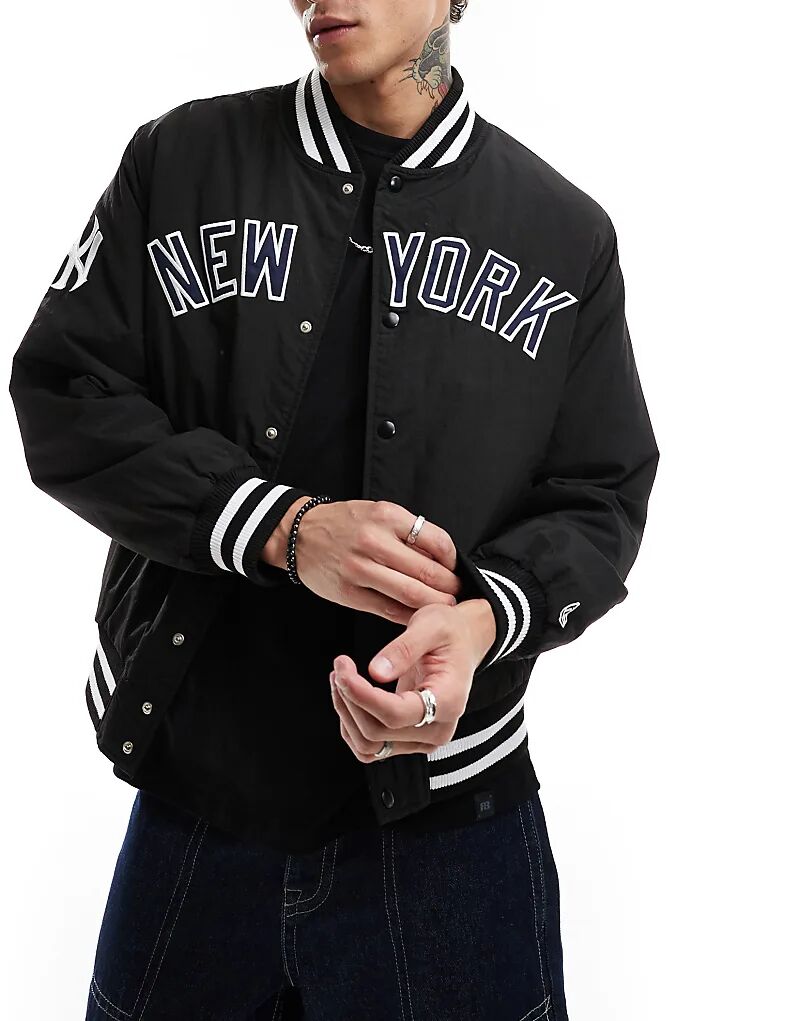 

Куртка-бомбер в университетском стиле с логотипом NY Yankees черного цвета New Era