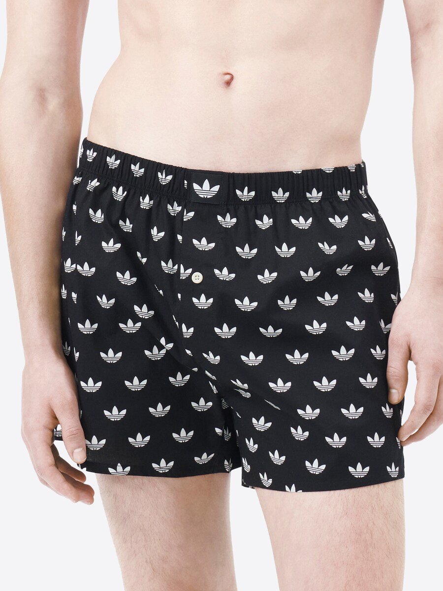Боксеры ADIDAS ORIGINALS Comfort Cotton Woven , Black/White — фото 2