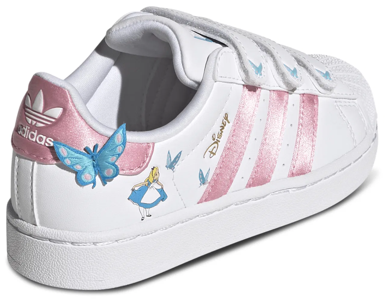 Детские кроссовки Superstar Alice Adidas, белый/розовый — фото 3
