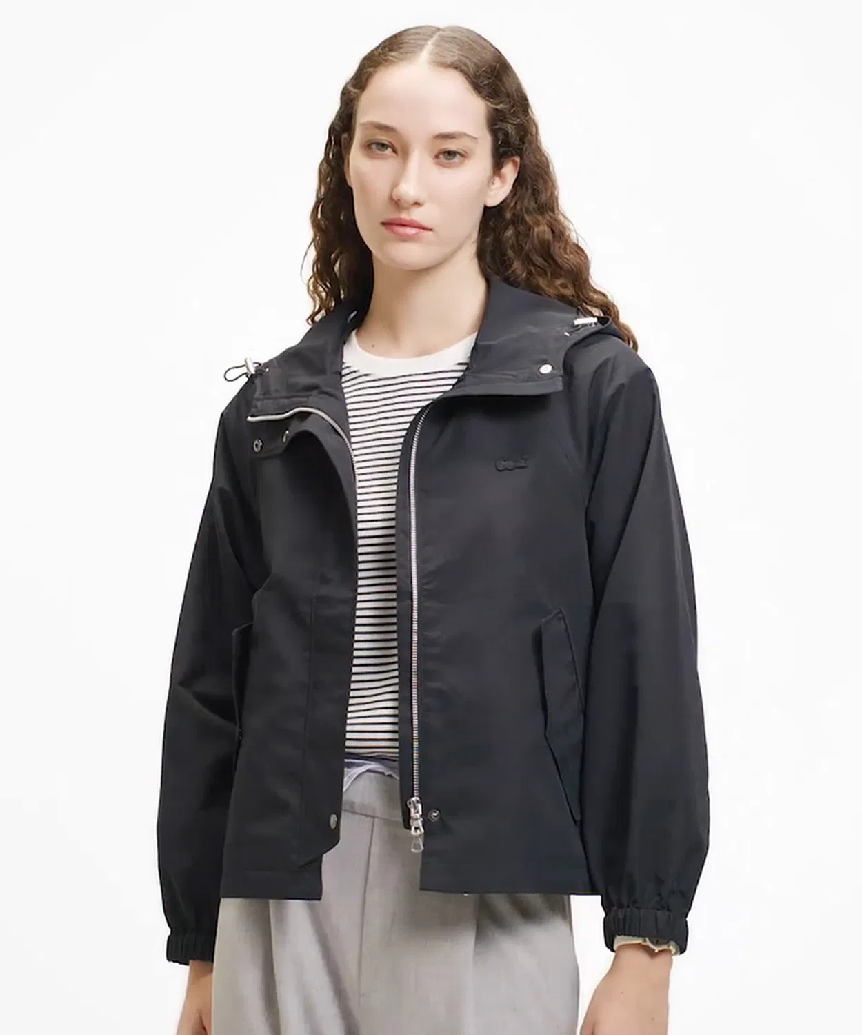 Женская горнолыжная куртка А-силуэта с плиссировкой сзади LACOSTE, Black