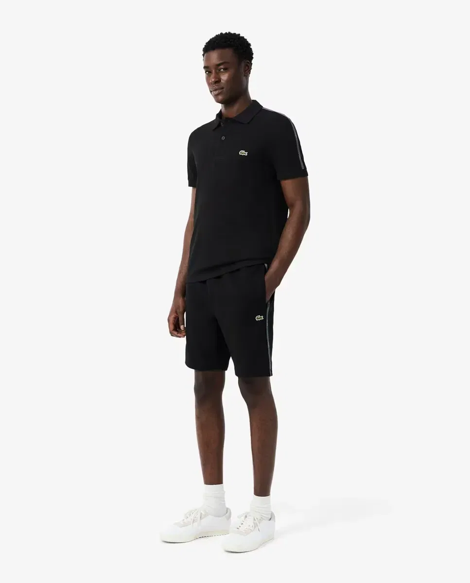 Мужские шорты из футера с принтом Lacoste, Negro