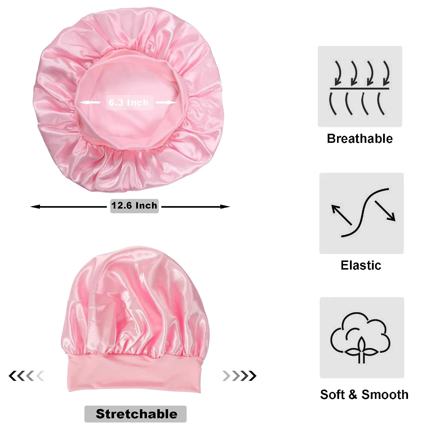 Шапочка для душа Satin Bonnet PODALOA 12 Pieces, мультиколор4 — фото 2