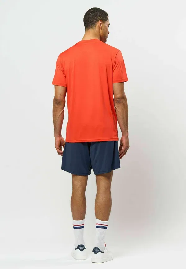 Футболка из хлопка и эластана U.S. Polo Assn. Spicy Orange, оранжевый — фото 4