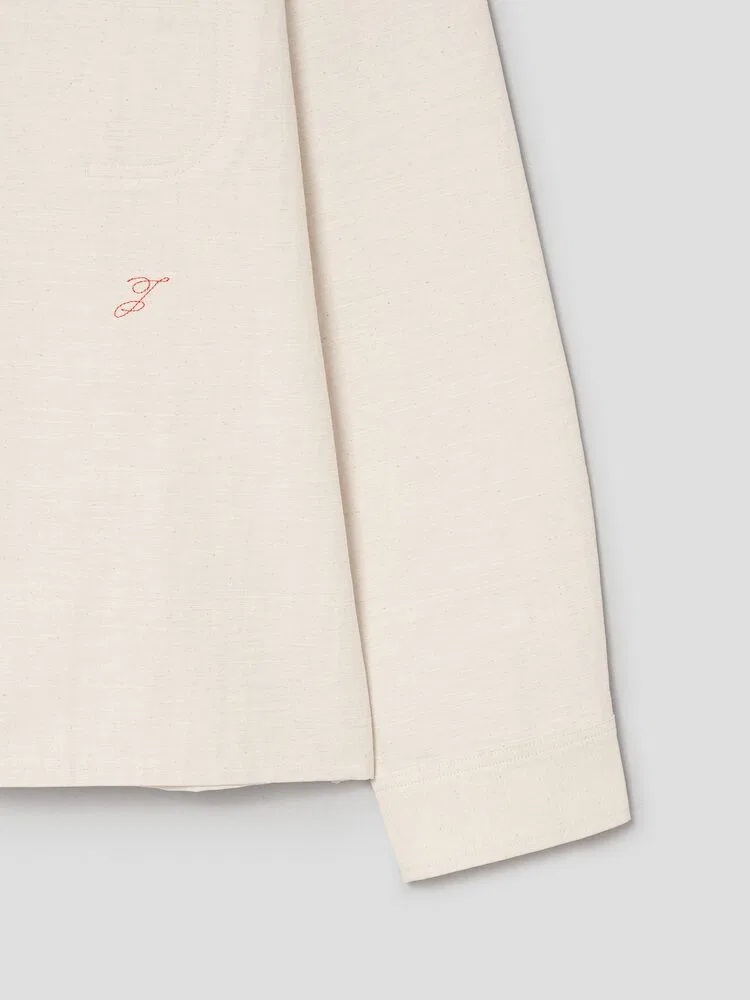 Рубашка с длинным рукавом La Chemise Mecano JACQUEMUS, Off-White — фото 4