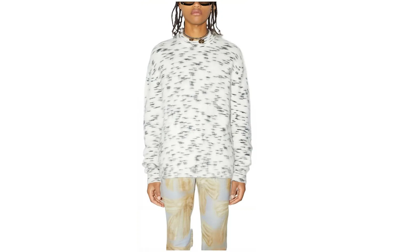 Мужской свитер с круглым вырезом Acne Studios, White