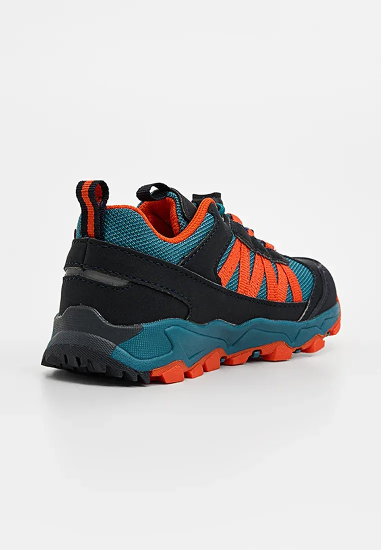 Детские низкие походные ботинки унисекс - походные ботинки Trollkids, Stormy Blue Flame Orange Black — фото 3