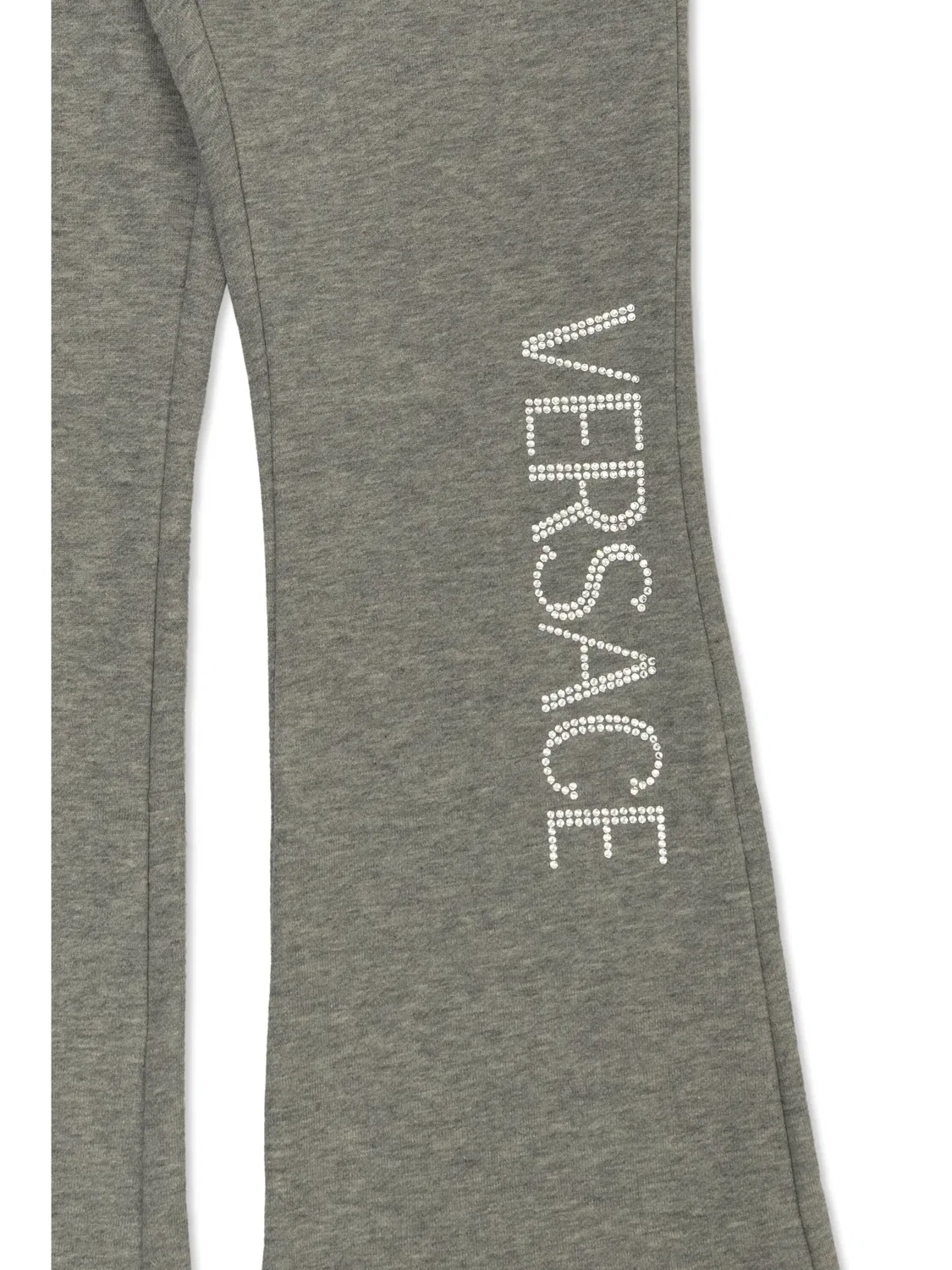 Спортивные брюки с логотипом из хлопка Versace, серый — фото 4
