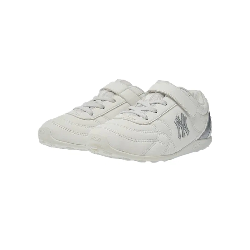 Детские повседневные кроссовки из синтетической кожи Gray White MLB KIDS — фото 3