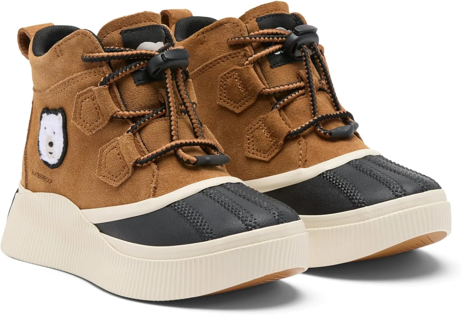 Детские ботинки для девочек SOREL Kids Out N About IV Classic WP, Taffy/Light Bisque — фото 2