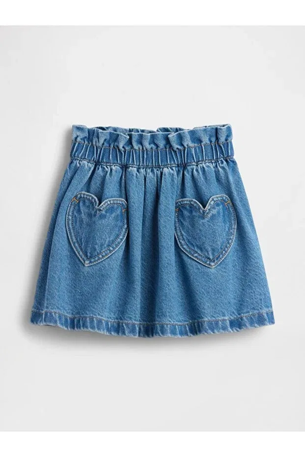 Детская юбка для девочек джинсовая Gap, Blue-000 — фото 3
