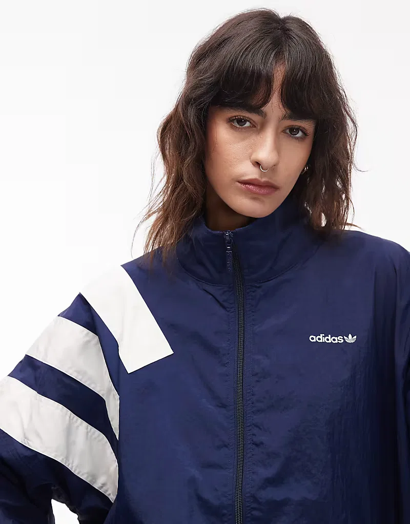 Куртка спортивная Arch Adidas Originals, темно-синий/нежно-белый — фото 4