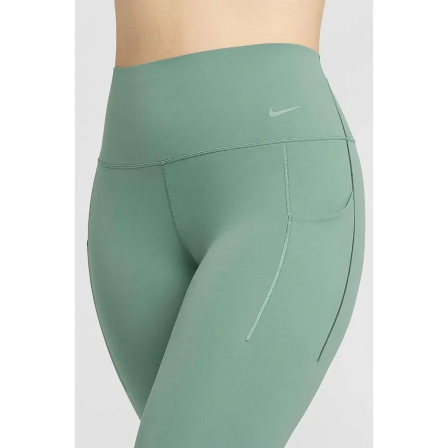 Спортивные леггинсы с высокой посадкой, с боковыми карманами, модель Universa, Nike, Зеленый — фото 3