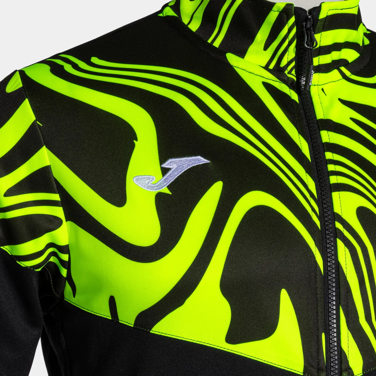 Детский спортивный костюм с принтом Joma Lion II, Черный Флуоресцентный Неоново-Желтый — фото 3